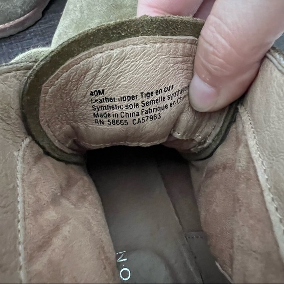 Caslon Gia lace up bootie brown suede stacked heel size 40 - Picture 10 of 11